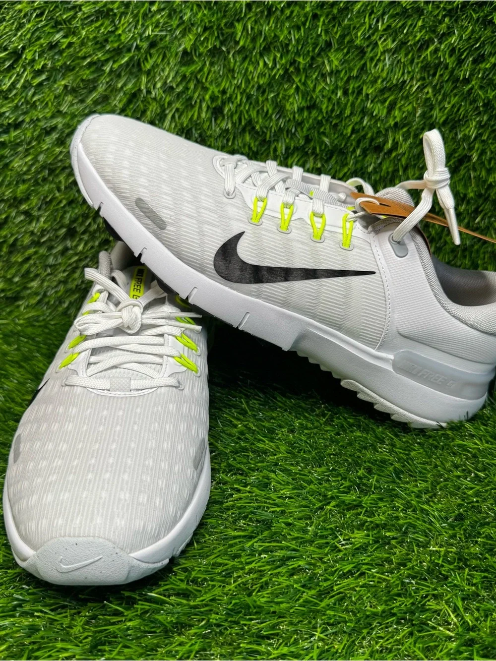 Size 10.5 - Mens Nike Free Golf NN Wide White Platinum Golf Shoes - FQ7875-101